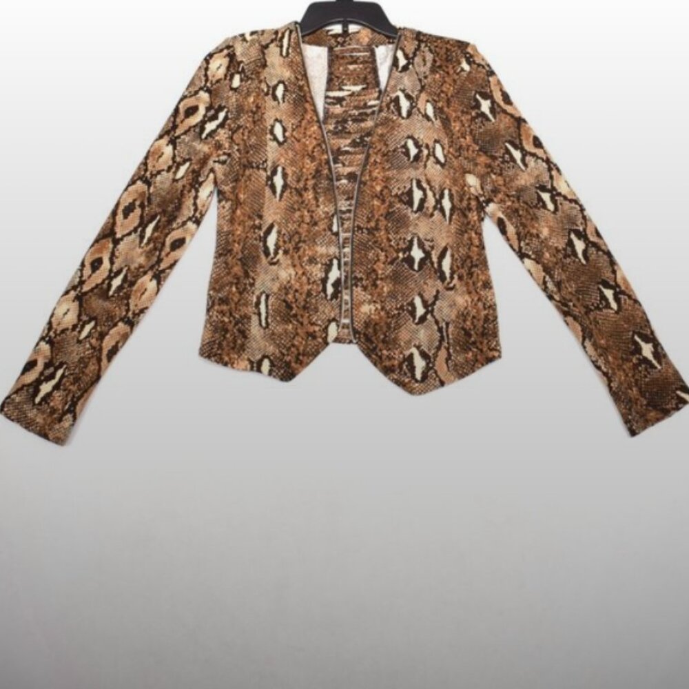 Animal Print Women's Fashion Coat Jacket No Size Tag Small